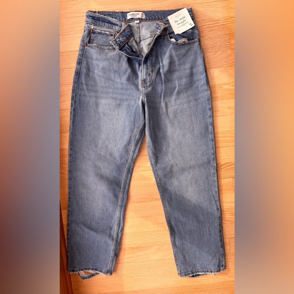 Abercrombie curve love ankle straight jeans